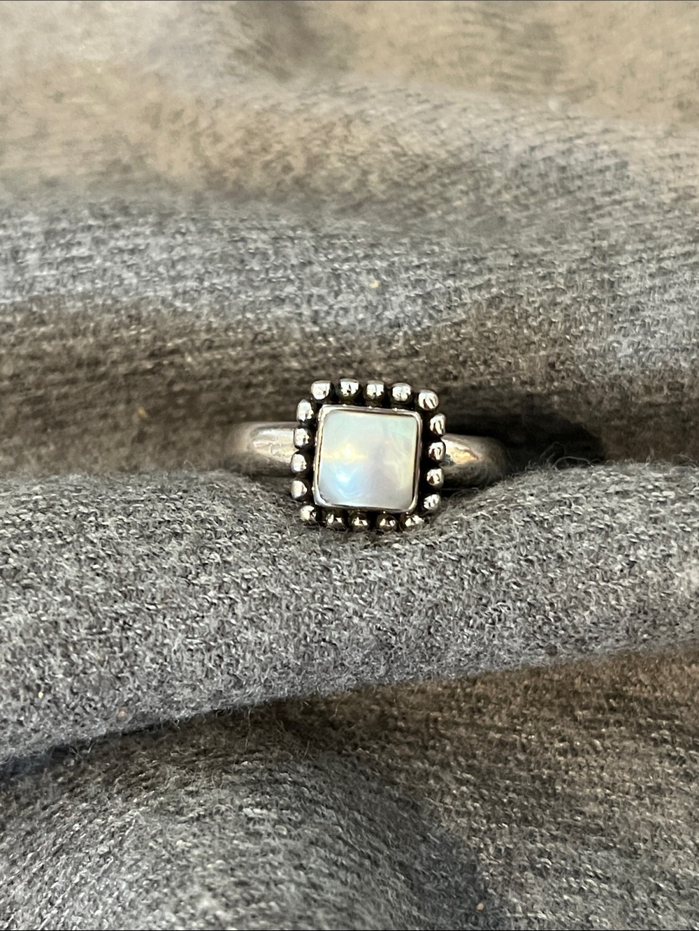 Silpada Sterling Square Pearl Ring-7